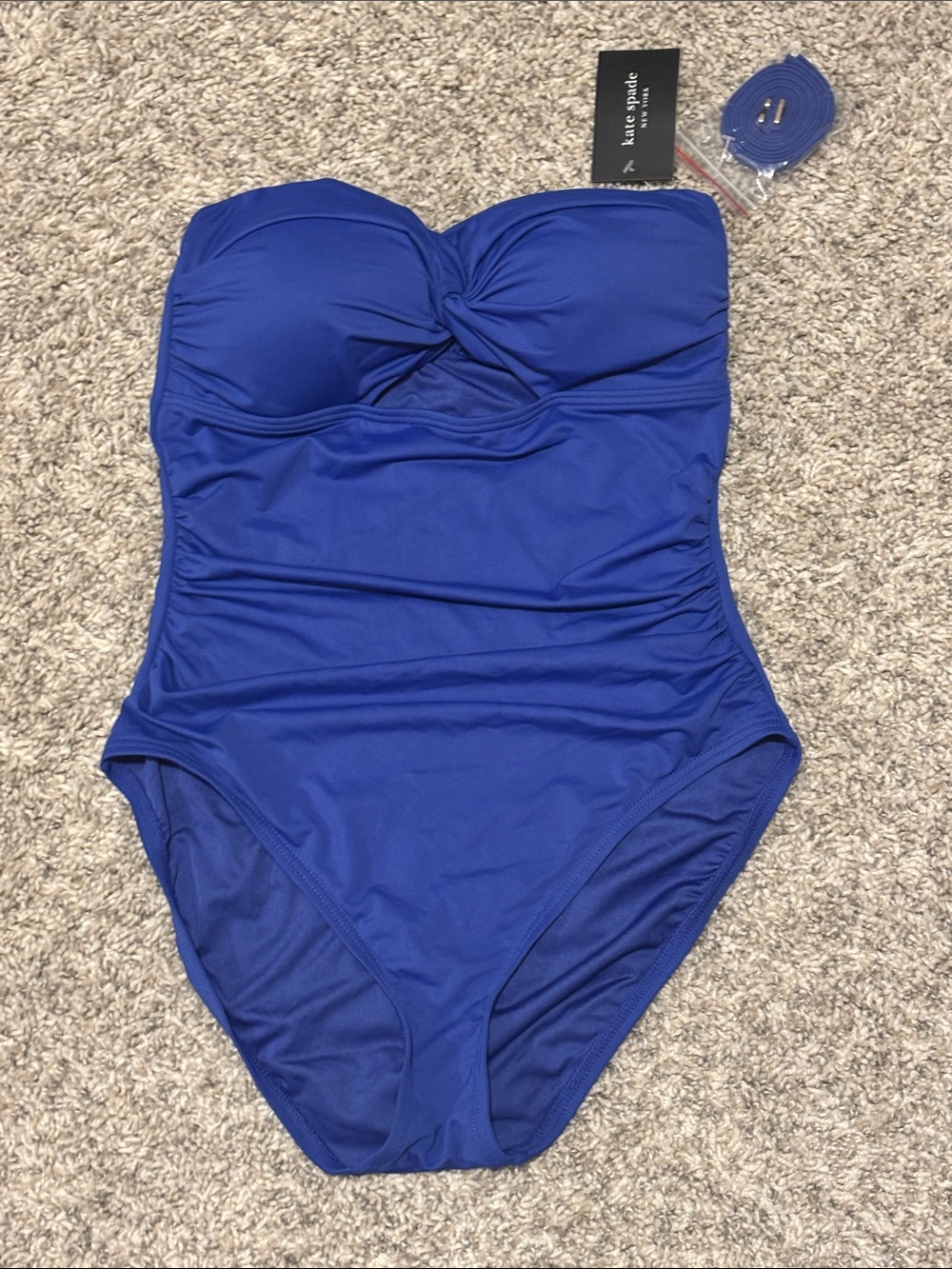 NWT Kate Spade Bandeau One Piece in Blue Berry Small